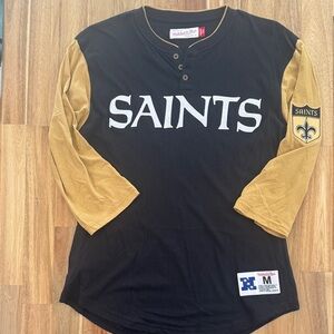 Mitchell & Ness Black and Gold Trim Shirt